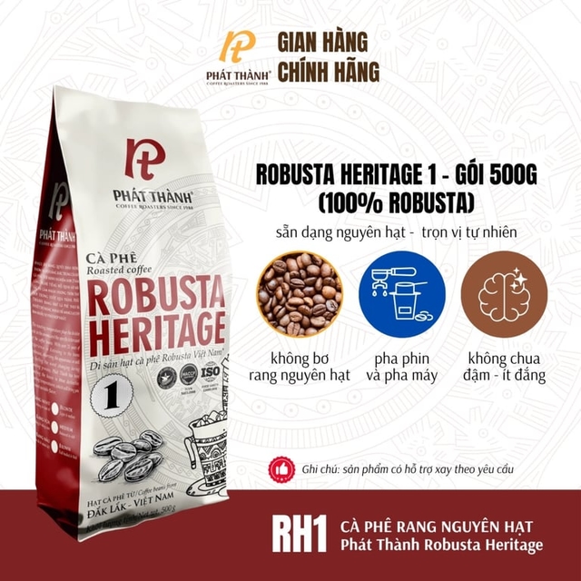 Cà phê nguyên hạt Robusta Heritage 1