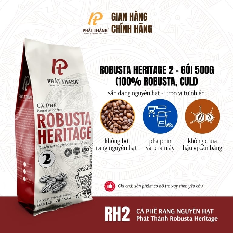 Cà phê nguyên hạt Robusta Heritage 2