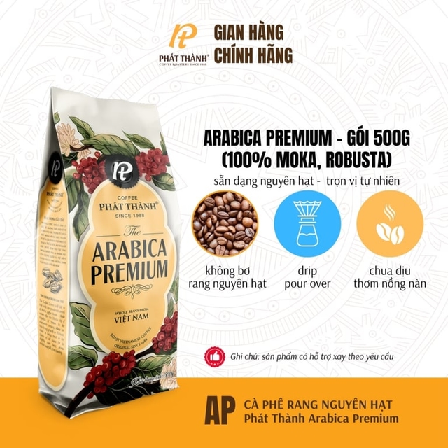 Cà phê nguyên hạt Arabica Premium