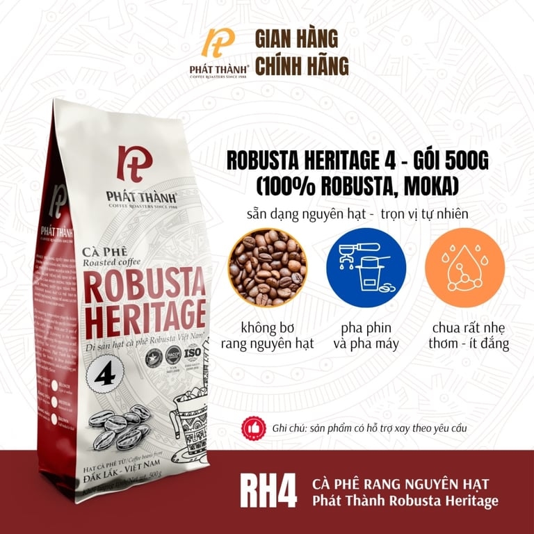 Cà phê nguyên hạt Robusta Heritage 4
