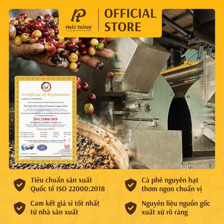 Cà phê nguyên hạt Arabica Premium