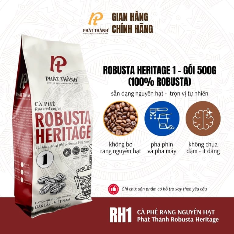 Cà phê nguyên hạt Robusta Heritage 1