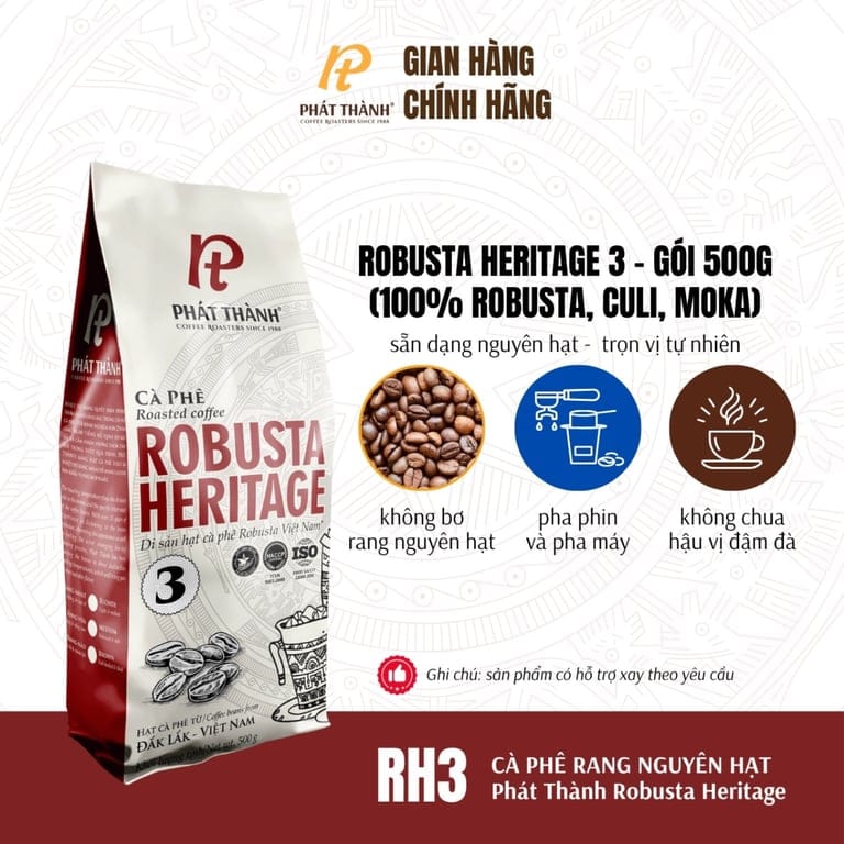 Cà phê nguyên hạt Robusta Heritage 3