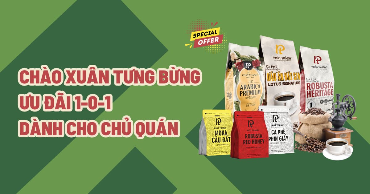 Phát Thành Coffee Chào Xuân 101: Dùng thử 1 tuần - Ưu đãi cả tháng