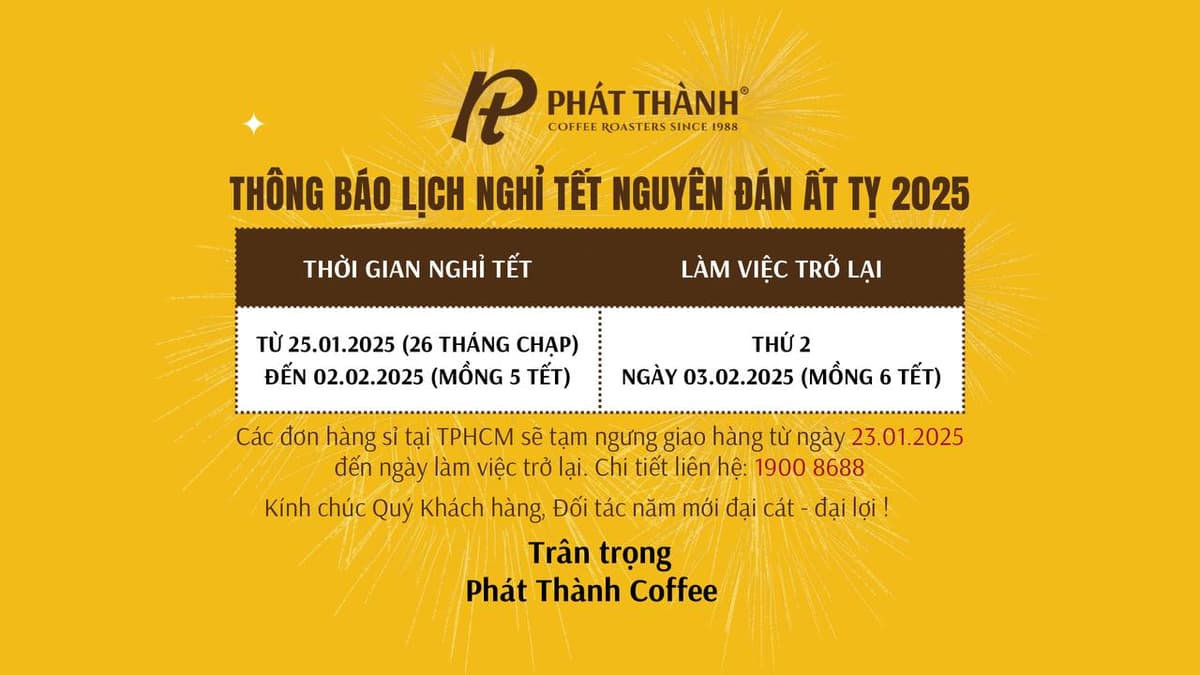 Thông báo lịch nghỉ Tết Nguyên Đán Ất Tỵ 2025