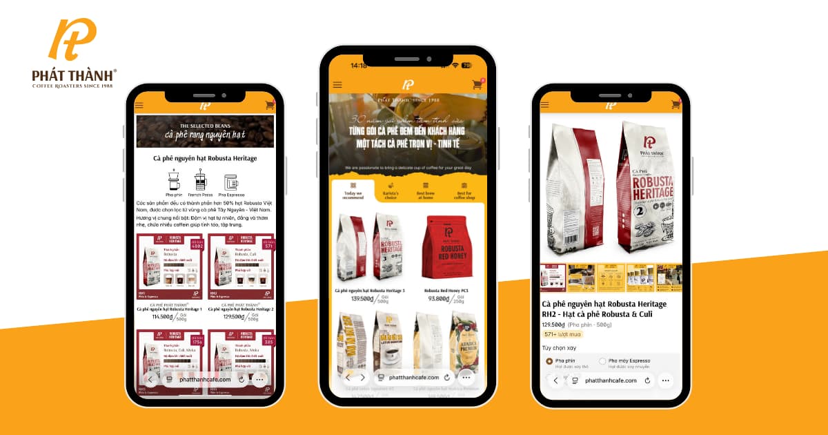 Hướng dẫn mua hàng qua Website của Phát Thành Coffee