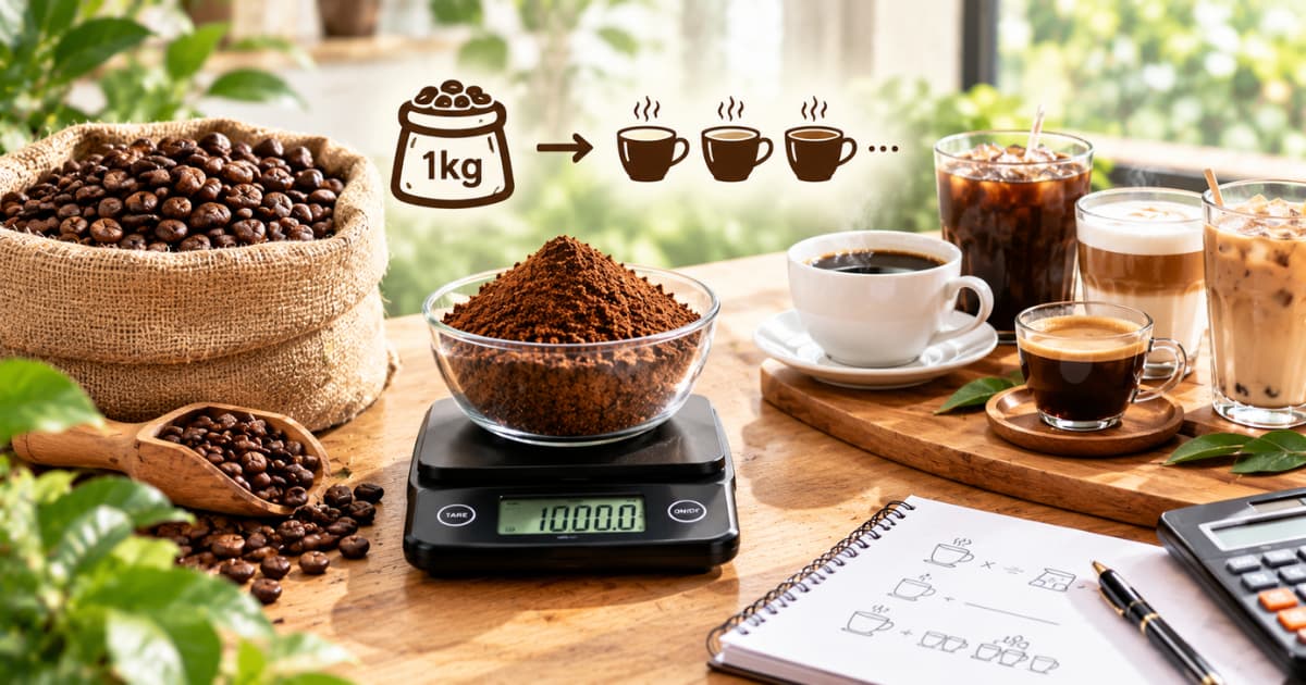 1kg cà phê pha được bao nhiêu ly? Cách tính theo định lượng