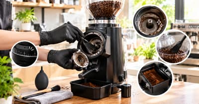 Vệ sinh máy xay cà phê: Dấu hiệu, lịch vệ sinh và cách làm an toàn