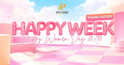 Thông báo Happy Week Tháng 10 – Chúc mừng Ngày Quốc tế Phụ Nữ Việt Nam 20/10